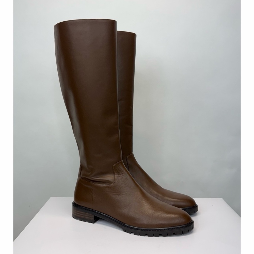 Stuart Weitzman Brown Leather Over-the-Knee Boots - Picture 2 of 13